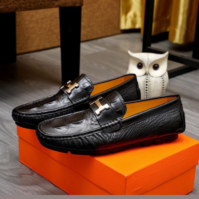 H**mes leather shoes